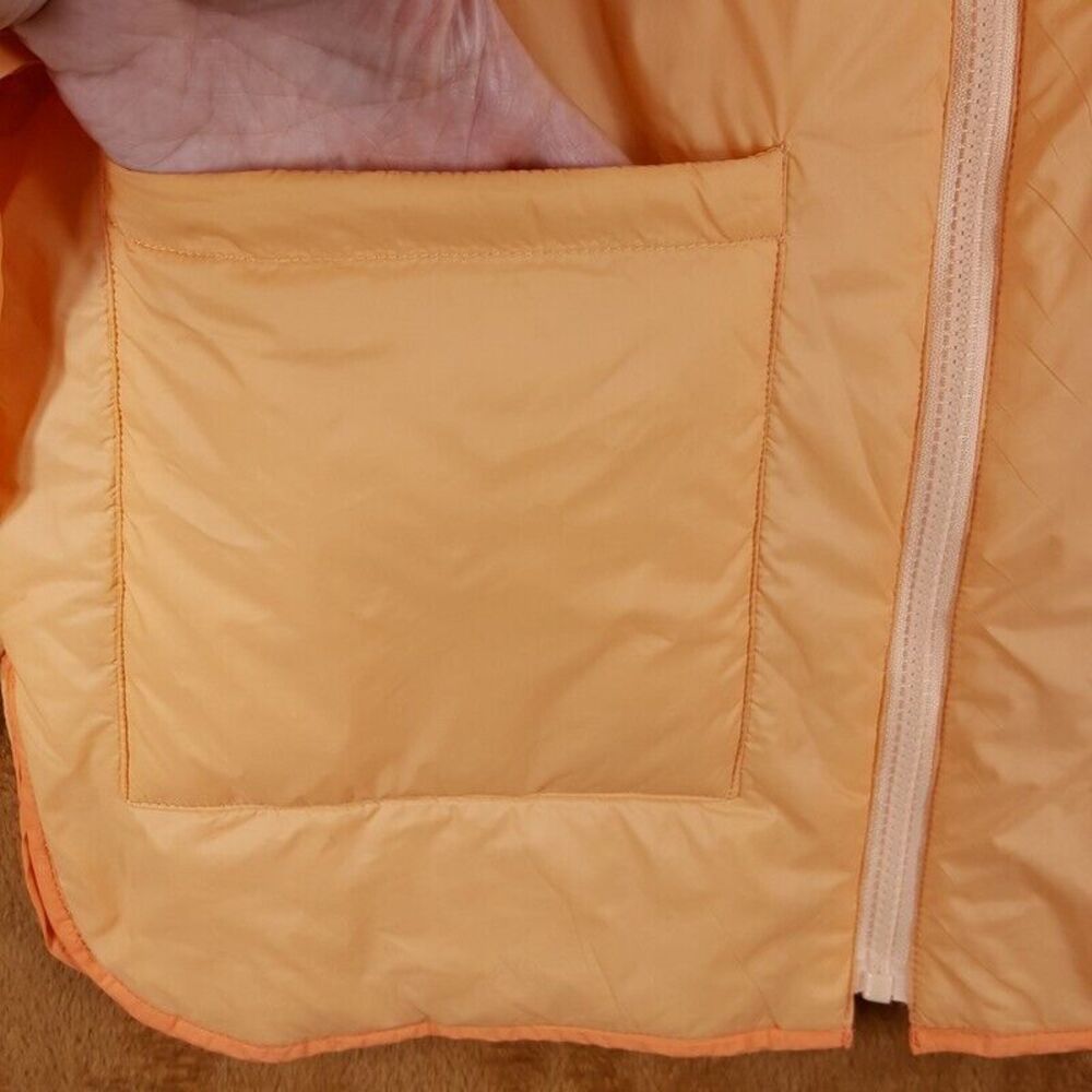 ZARA Jacket Girls Size 11 Orange Puffer Lightweight Packable Boxy - Picture 3 of 9